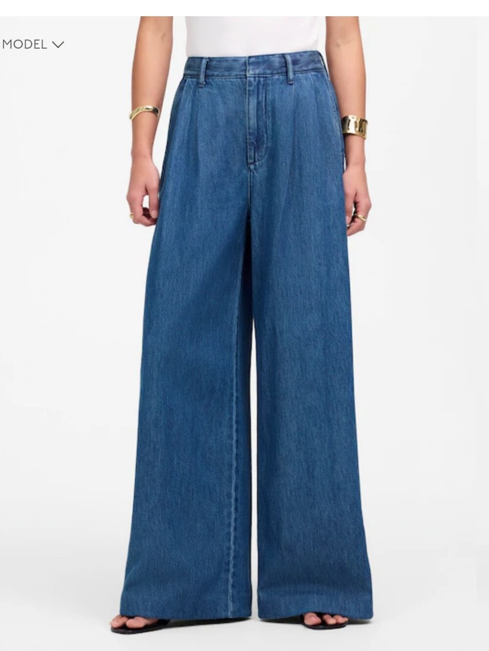 Madewell The Harlow Superwide-Leg Jean McNair Wash 27 NU035 EUC